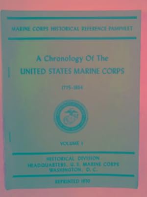 Image du vendeur pour A chronology of the United States Marine Corps, 1775-1934, volume I mis en vente par Cotswold Internet Books