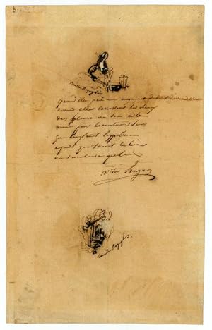 Seller image for Autograph manuscript signed, with two autogr. sketches. for sale by Antiquariat INLIBRIS Gilhofer Nfg. GmbH