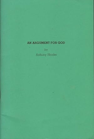 AN ARGUMENT FOR GOD