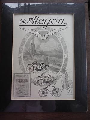 Alcyon Moto 2CV Bicycle Motrix Alcyonnette Bicyclette - Original Magazine Ad 1924