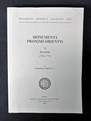 Monumenta Proximi-Orientis VI Egypte (1700-1773)