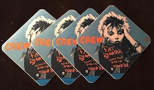 1986 PAT BENATAR Seven the Hard Way Tour "CREW" Pass Lot of Four