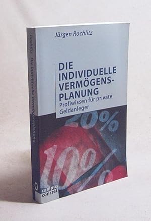 Bild des Verkufers fr Die individuelle Vermgensplanung : Profiwissen fr private Geldanleger / Jrgen Rochlitz zum Verkauf von Versandantiquariat Buchegger