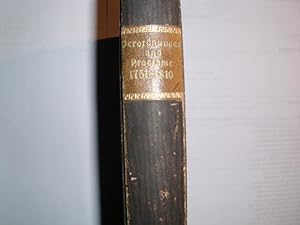Sammlung von VERORDNUNGEN UND PROCLAMEN des Senats der freyen Hansestadt Bremen von 1751 bis 1810.