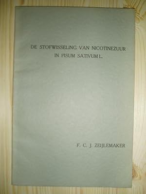 Bild des Verkufers fr De stofwisseling van nicotinezuur in Pisum sativum L. zum Verkauf von Expatriate Bookshop of Denmark