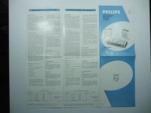 Philips. Elektrogrammofoon, record reproducer. Istruzioni d'uso