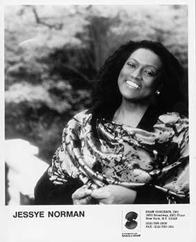 Bild des Verkufers fr Portrait of opera soprano Jessye Norman. zum Verkauf von Wittenborn Art Books