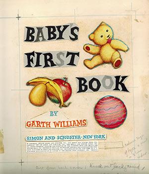 Imagen del vendedor de Variant Design for Cover of "Baby's First Book" Signed. a la venta por Wittenborn Art Books