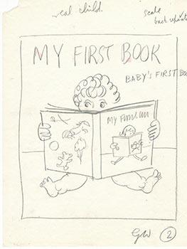 Seller image for Trial Design for Cover of "Baby's First Book" (My First Book) I. Signed. for sale by Wittenborn Art Books