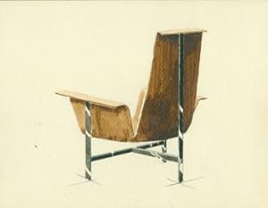 Mid Century Modern Style Wood Chair Design. (View from back).