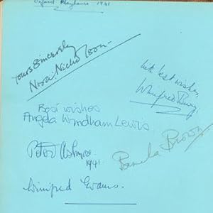 Immagine del venditore per Original Autographs by Angela Wyndham Lewis, Pamela Brown, Winifred Bury, Peter Ashmore, & Nora Nicholson. venduto da Wittenborn Art Books