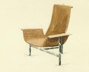 Mid Century Modern Style Wood Chair Design. (View from front).