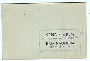Bild des Verkufers fr SANATORIUM von Dr. Med. Hugo Schmidt; Bad Nauheim Terrassenstrasse zum Verkauf von R. Plapinger Baseball Books