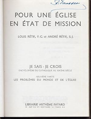 Seller image for Pour une Eglise en tat de mission for sale by L'ivre d'Histoires