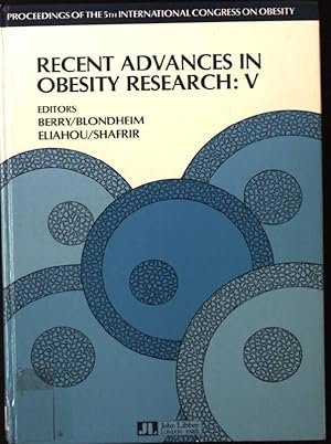 Bild des Verkufers fr Recent Advances in Obesity Research: V zum Verkauf von books4less (Versandantiquariat Petra Gros GmbH & Co. KG)