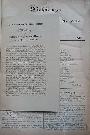 Mittheilungen der verbündeten Krieger-Vereine in der Provinz Sachsen. No. 1; 1848 bis No. 16, 22....