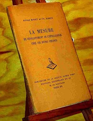 Seller image for LA MESURE DU DEVELOPPEMENT DE L'INTELLIGENCE CHEZ LES JEUNES ENFANTS for sale by Livres 113