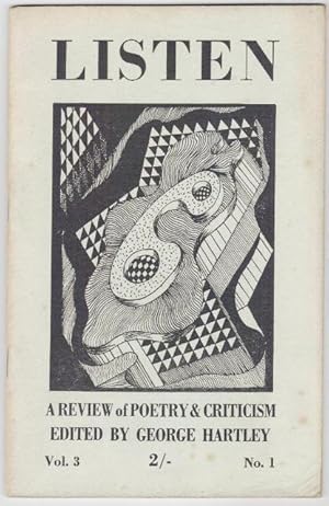 Listen. A Review of Poetry & Criticism. Volume Three Number One