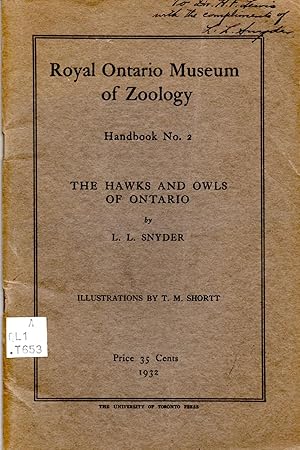 Imagen del vendedor de Hawks and Owls of Ontario Royal Ontario Museum of Zoology Handbook No. 2 a la venta por Book Booth