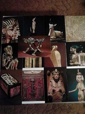 Vintage Treasures of Tutankhamun Exhibition Postcards [Set of 13] [Stationery]