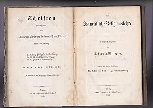 Image du vendeur pour Die Israelitische Religionslehre. Zweite und dritte Abtheilung: Die Lehre von Gott. - Die Gottesverehrung. {there are sections I and II only, of 4] mis en vente par Meir Turner