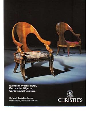 Christies June 1996 European Works of Art, Decorative Objects .