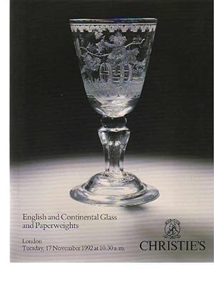 Christies 1992 English & Continental Glass & Paperweights