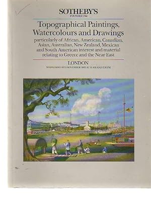Seller image for Sothebys 1985 Topographical Paintings, Watercolours & Drawings for sale by thecatalogstarcom Ltd