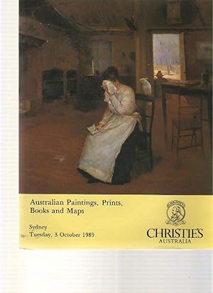 Christies 1989 Australian Paintings, Prints, Books and Maps