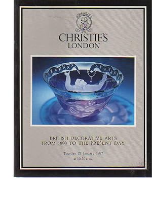 Christies 1987 British Decorative Arts 1880 to the Present Day