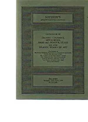 Seller image for Sothebys 1976 Islamic Works of Art, Ceramics, Arms & Armour for sale by thecatalogstarcom Ltd
