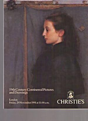 Seller image for Christies 1991 19th Century Continental Pictures & Drawings for sale by thecatalogstarcom Ltd