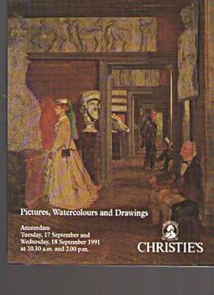 Seller image for Christies 1991 Pictures, Watercolours & Drawings for sale by thecatalogstarcom Ltd