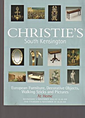 Christies 2003 European Furniture, Walking Sticks, Pictures