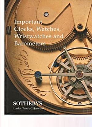 Sothebys 1999 Important Clocks, Watches, Wristwatches
