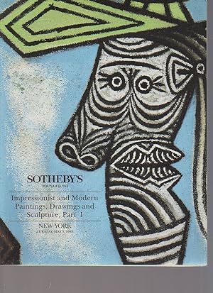 Seller image for Sothebys 1995 Impressionist, & Modern Paintings Part I for sale by thecatalogstarcom Ltd