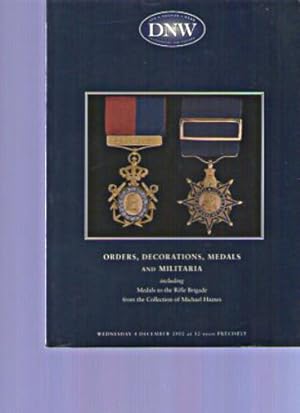 DNW December 2002 Orders, Decorations, Medals & Militaria