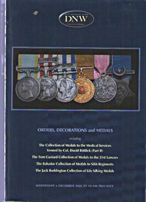 DNW December 2006 Orders, Decorations and Medals