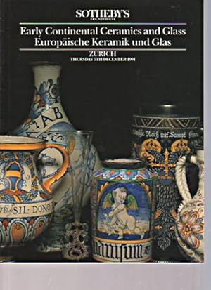 Sothebys 1991 Early Continental Ceramics and Glass