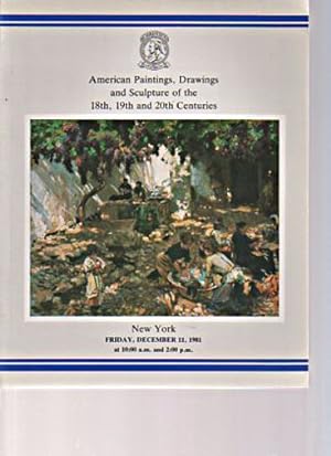 Seller image for Christies 1981 American Paintings of the 19th & 20th Centuries for sale by thecatalogstarcom Ltd