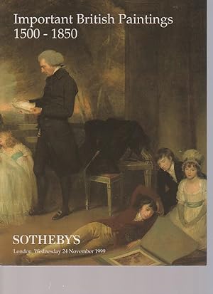 Sothebys 1999 Important British Paintings 1500 - 1850