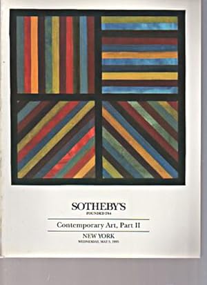 Seller image for Sothebys 1995 Contemporary Art, Part II for sale by thecatalogstarcom Ltd