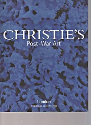 Seller image for Christies 2001 Post - War Art for sale by thecatalogstarcom Ltd