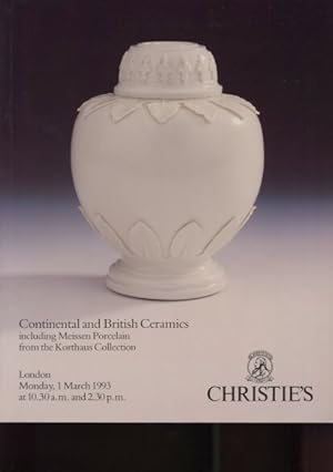 Christies 1993 Continental & British Ceramics including Meissen