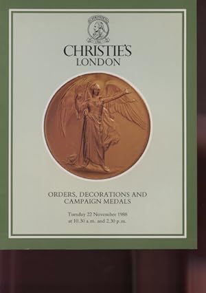 Christies 1988 Orders, Decorations & Campaign Medals