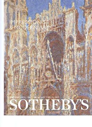 Seller image for Sothebys 2000 Impressionist & Modern Art for sale by thecatalogstarcom Ltd