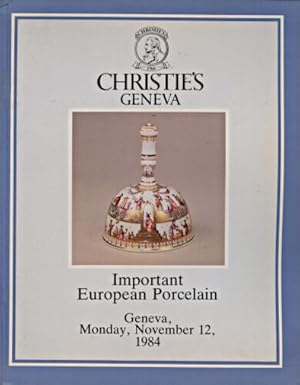 Christies 1984 Important European Porcelain
