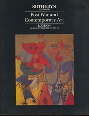 Seller image for Sothebys 1986 Post War and Contemporary Art for sale by thecatalogstarcom Ltd