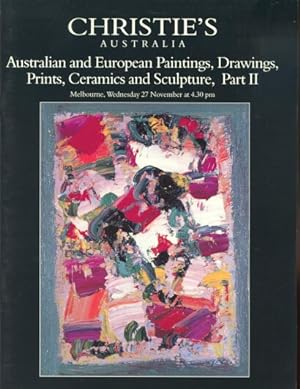 Christies 1996 Australian & European Paintings, Prints, Ceramics