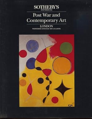 Seller image for Sothebys May 1987 Post War and Contemporary Art for sale by thecatalogstarcom Ltd